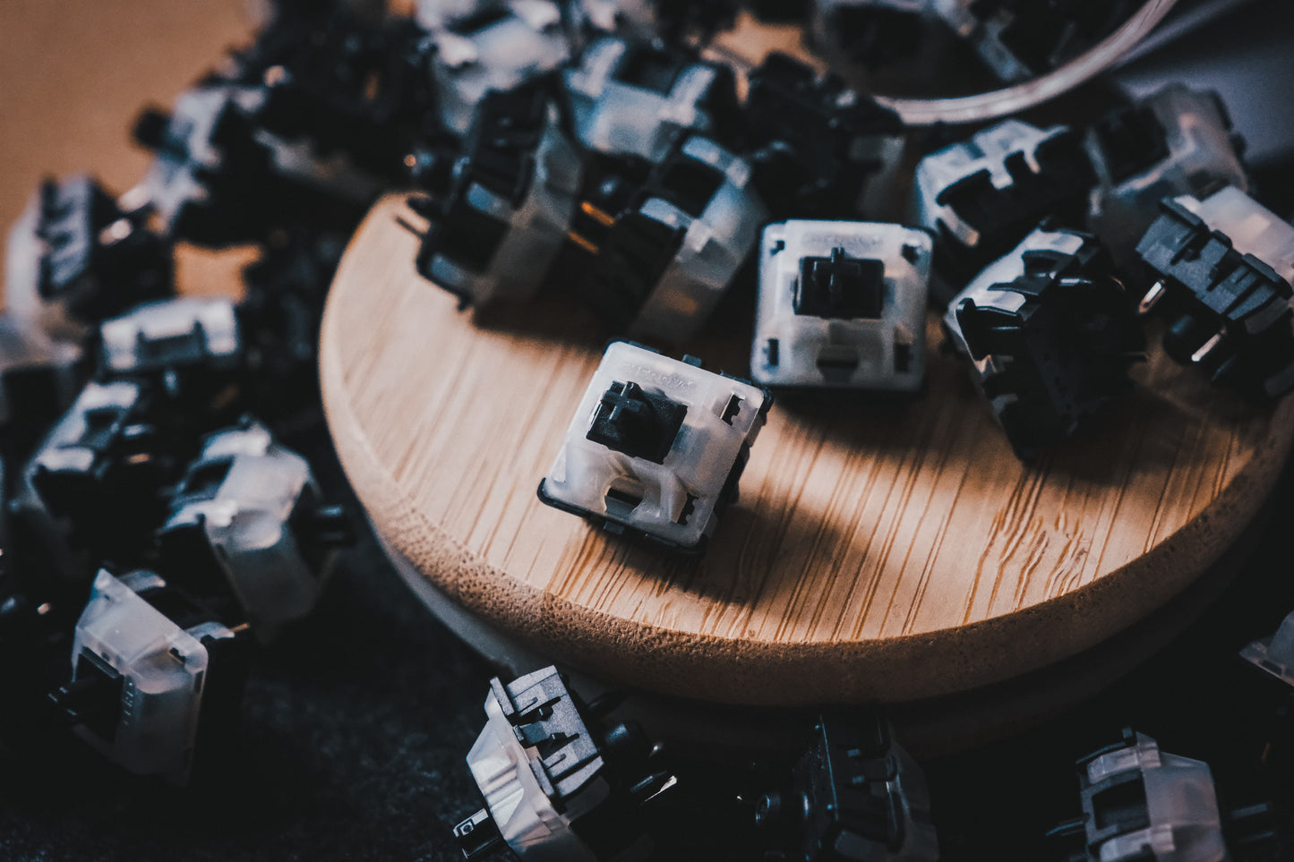 Custom Modded Cherry MX Black Clear Top Switches